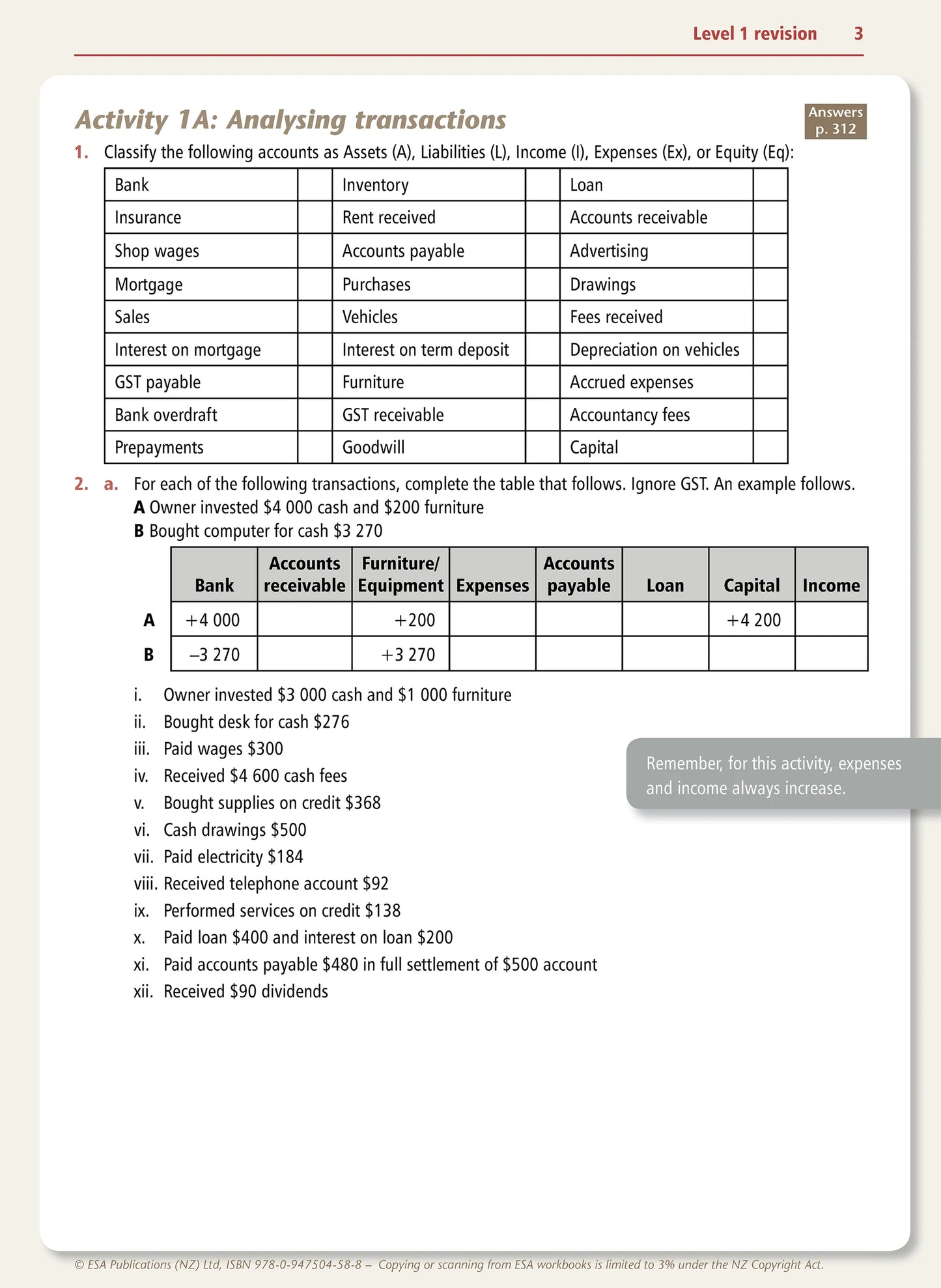 Level 2 Accounting Learning Workbook