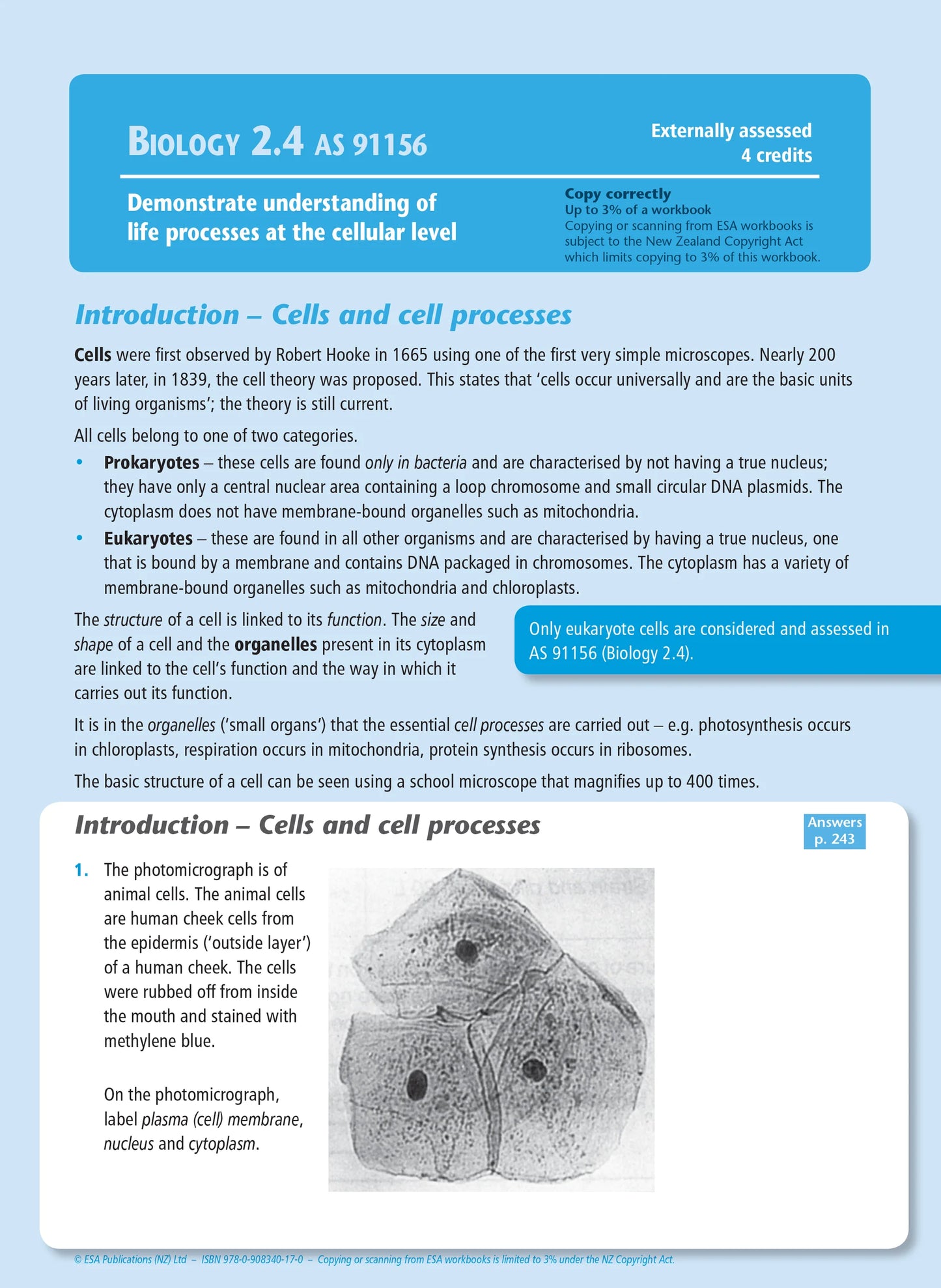 Level 2 Biology Externals Learning Workbook