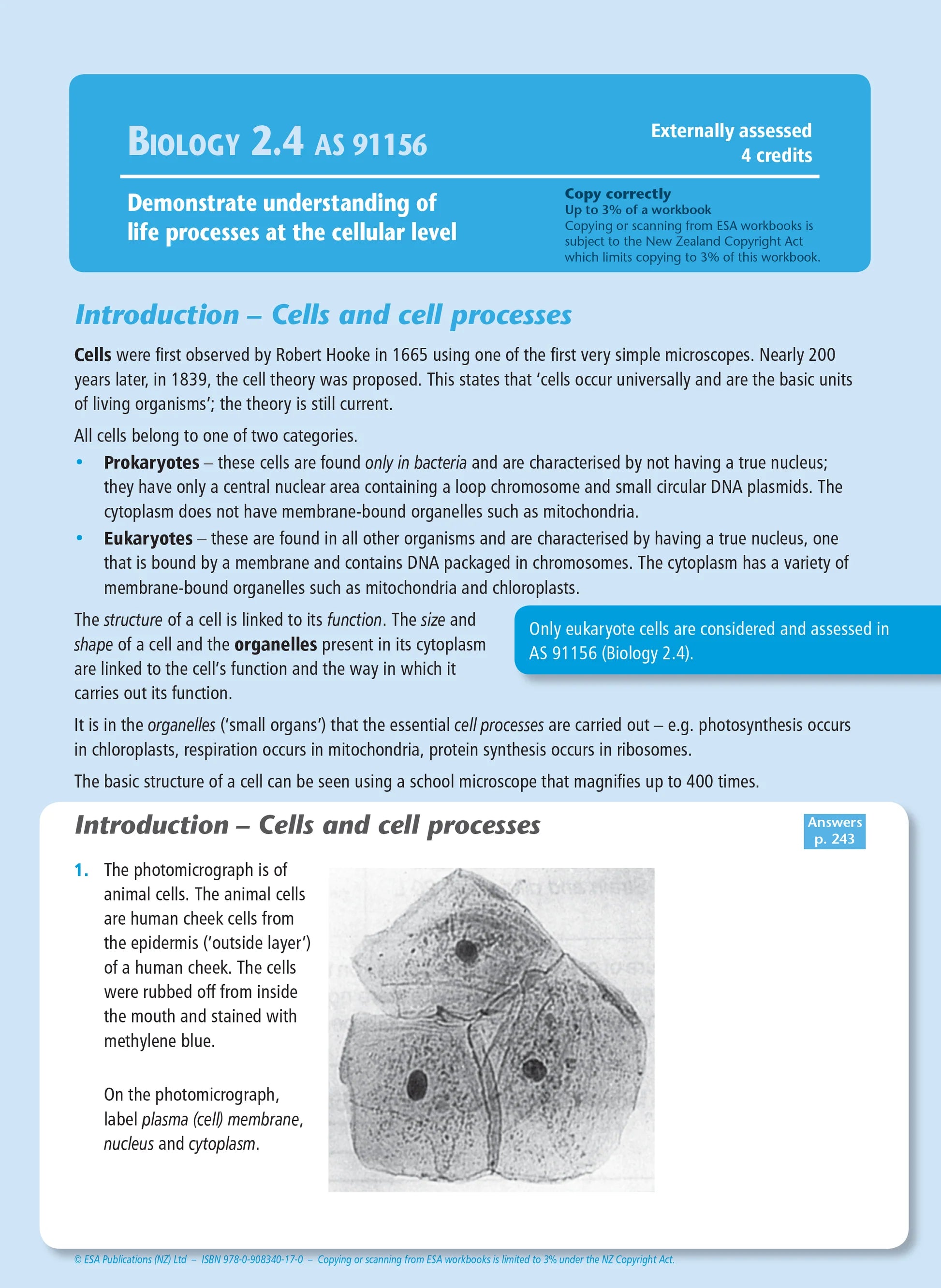 Level 2 Biology Externals Learning Workbook