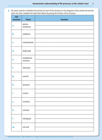 Level 2 Biology Externals Learning Workbook