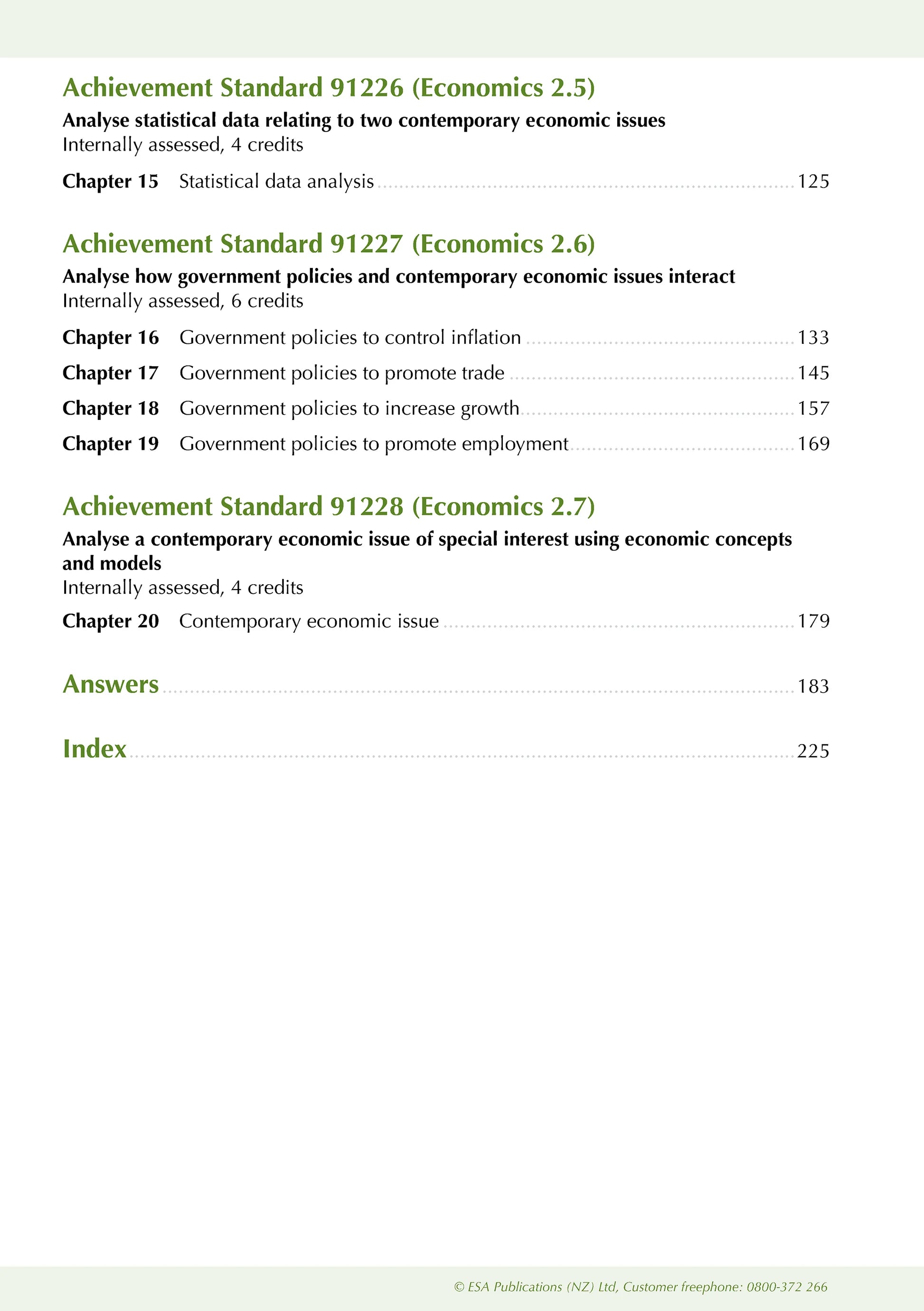 Level 2 Economics ESA Study Guide