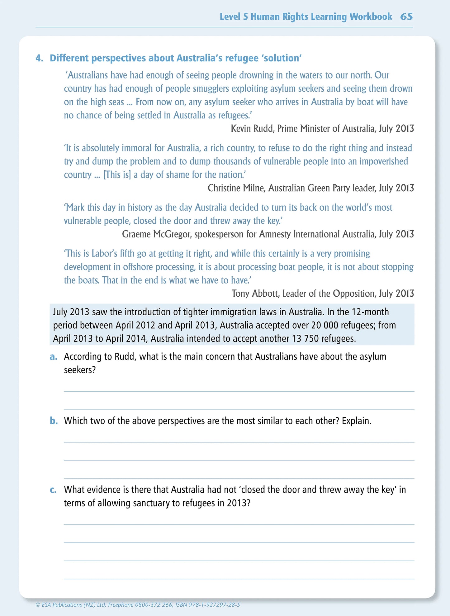 Level 2 Human Rights Learning Workbook