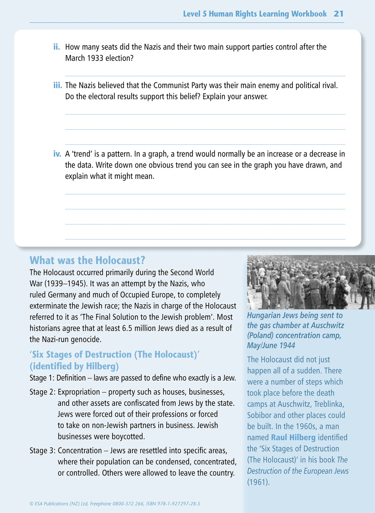 Human Rights Learning Activity Level 2 Human Rights Learning Workbook – School Depot NZ