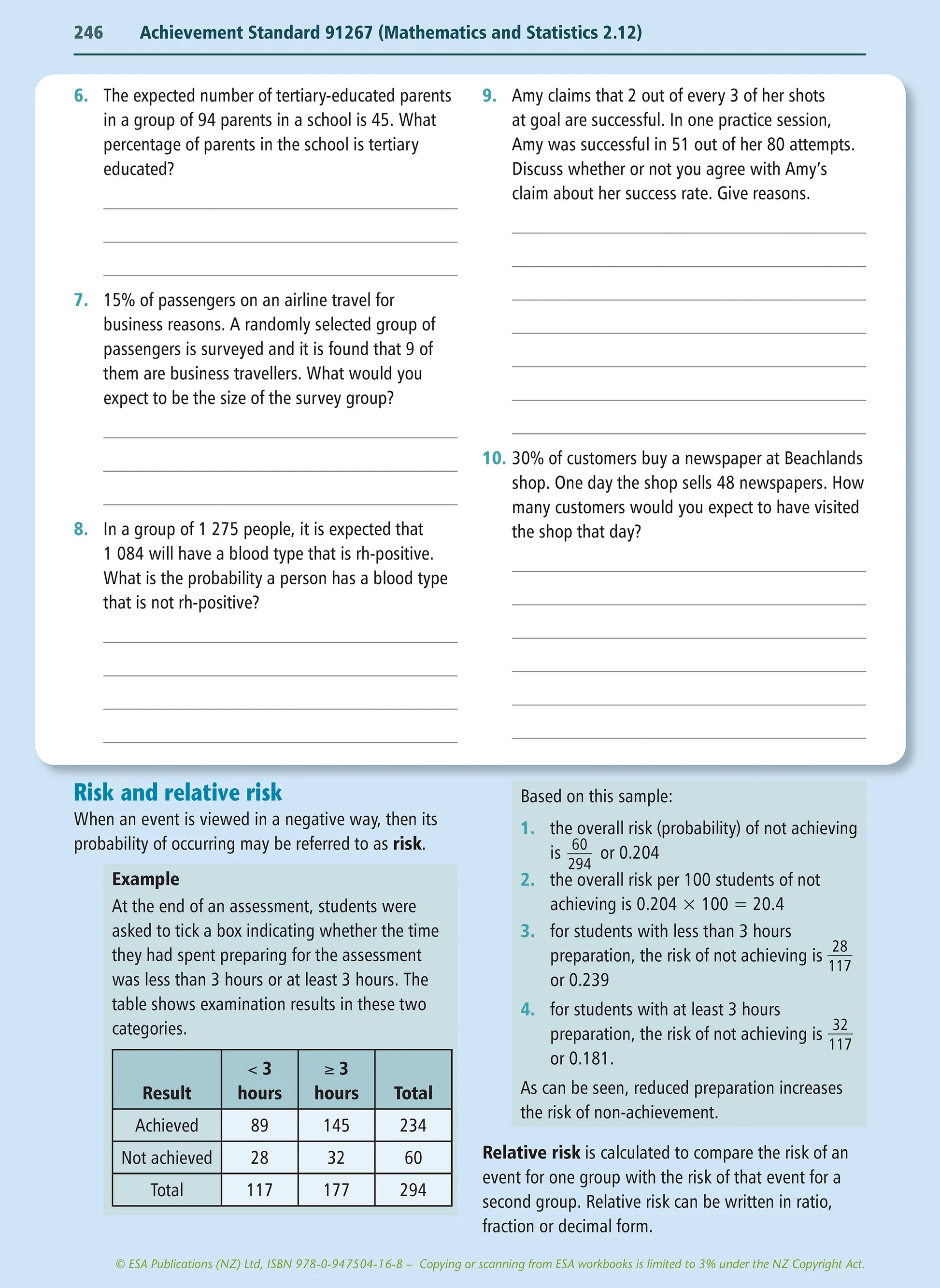 Level 2 Mathematics and Statistics Learning Workbook – School Depot NZ