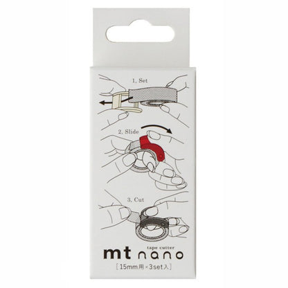 MT Nano Washi Tape Cutter 15mm Set of 3