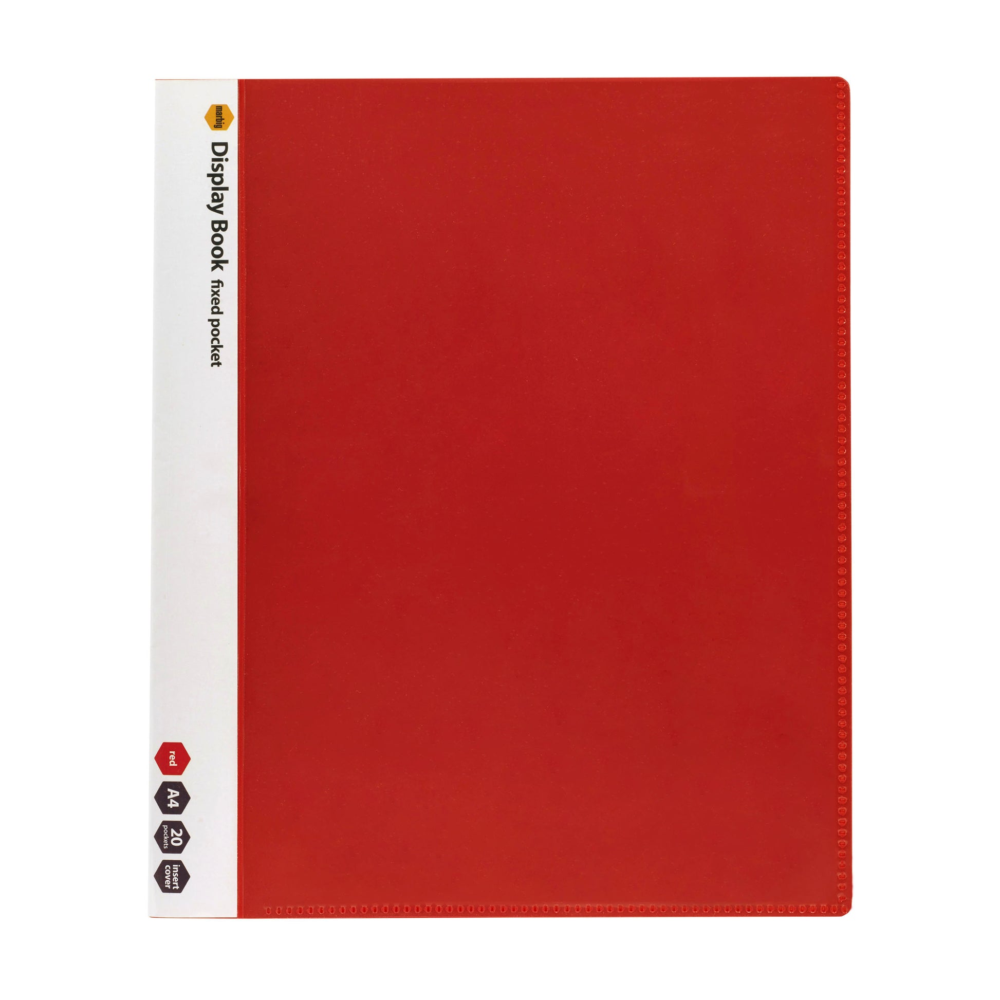 Marbig Display Book A4 with Insert Cover 20 Pocket Red