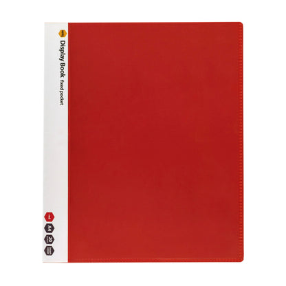 Marbig Display Book A4 with Insert Cover 20 Pocket Red