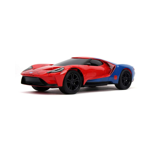Marvel Spider-Man Radio-Controlled 2017 Ford GT Car 1: 16 Scale Red and Blue