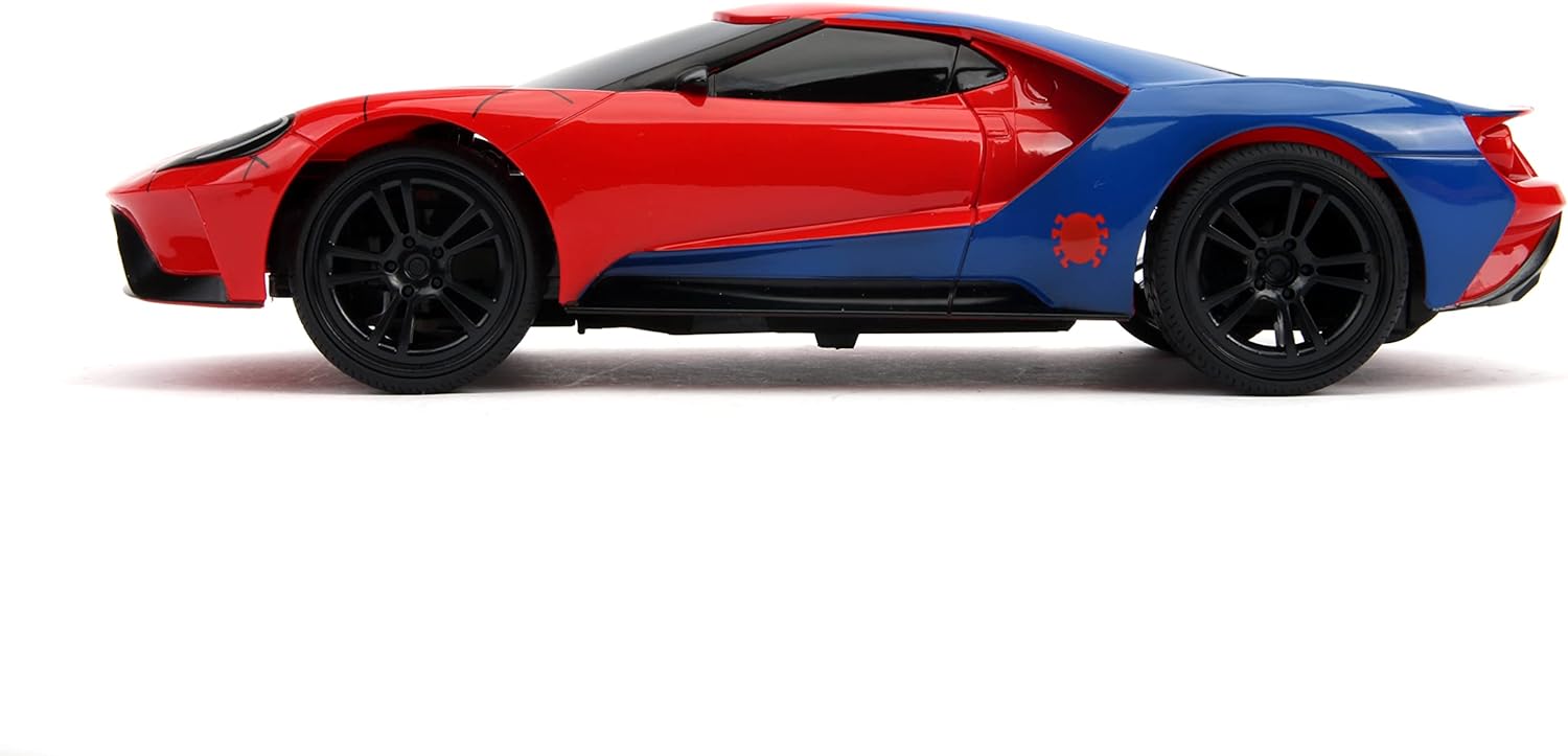 Marvel Spider-Man Radio-Controlled 2017 Ford GT Car 1: 16 Scale Red and Blue