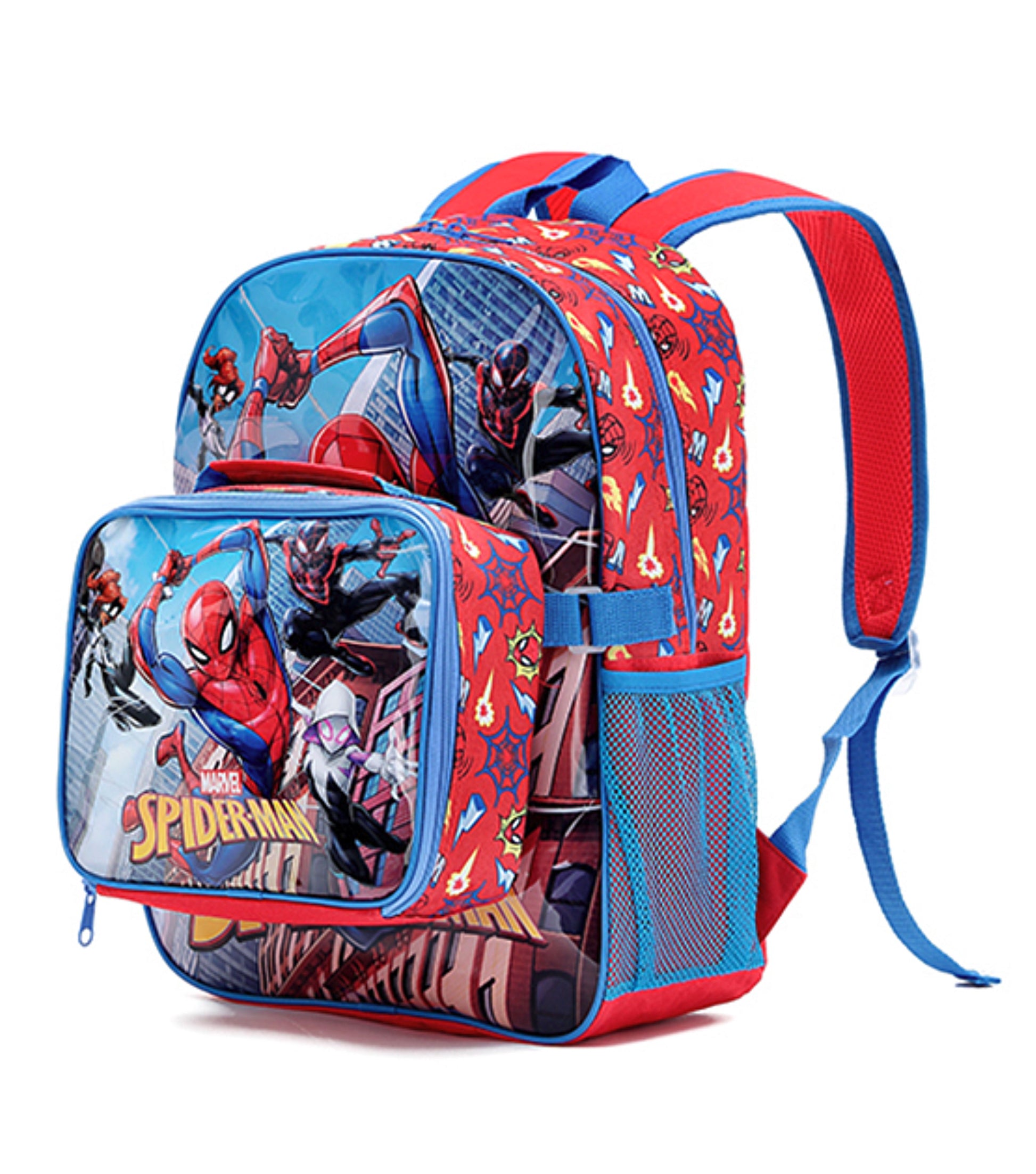 Marvel Spiderman Backpack with Cooler Lunch Bag 42x27x15cm