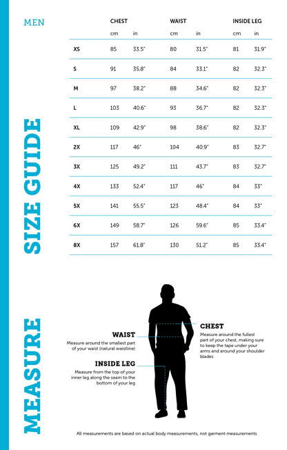 Mens Size Guide