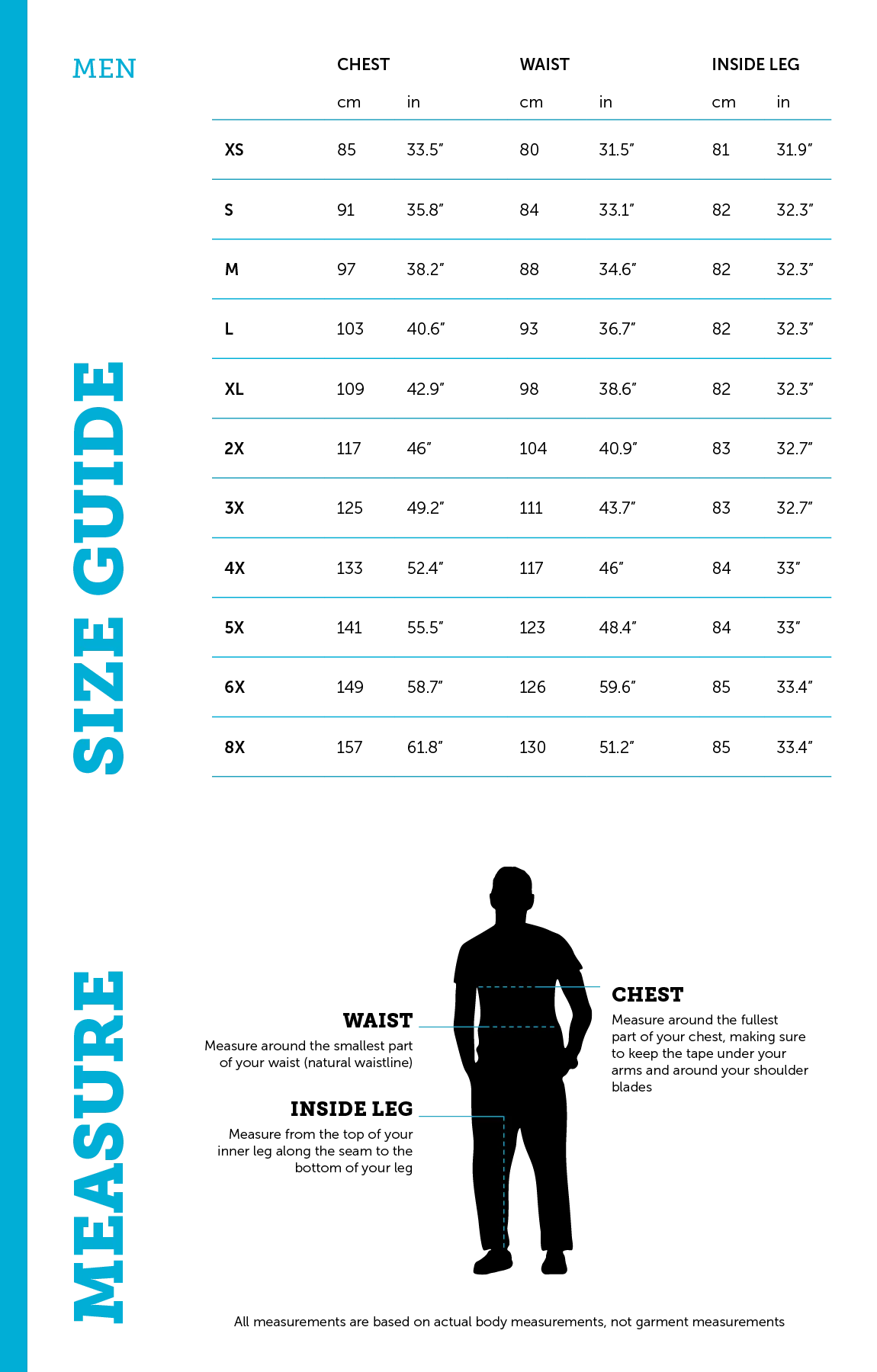 Mes Size Guide