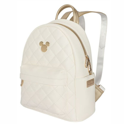 Micky Deluxe Mini Backpack Officially Licensed White Quilted