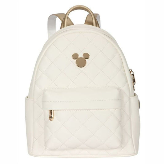Micky Deluxe Mini Backpack Officially Licensed White Quilted