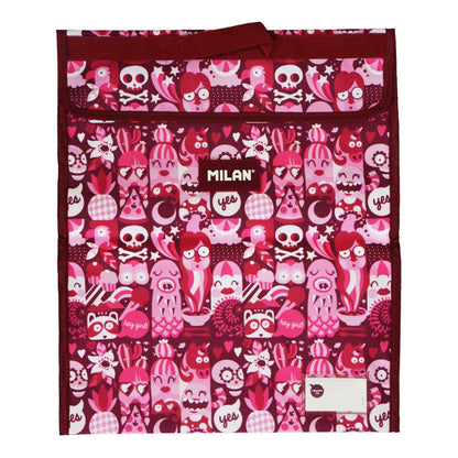 Milan Homework Bag Extra Large 370 x 450mm School Days Pink