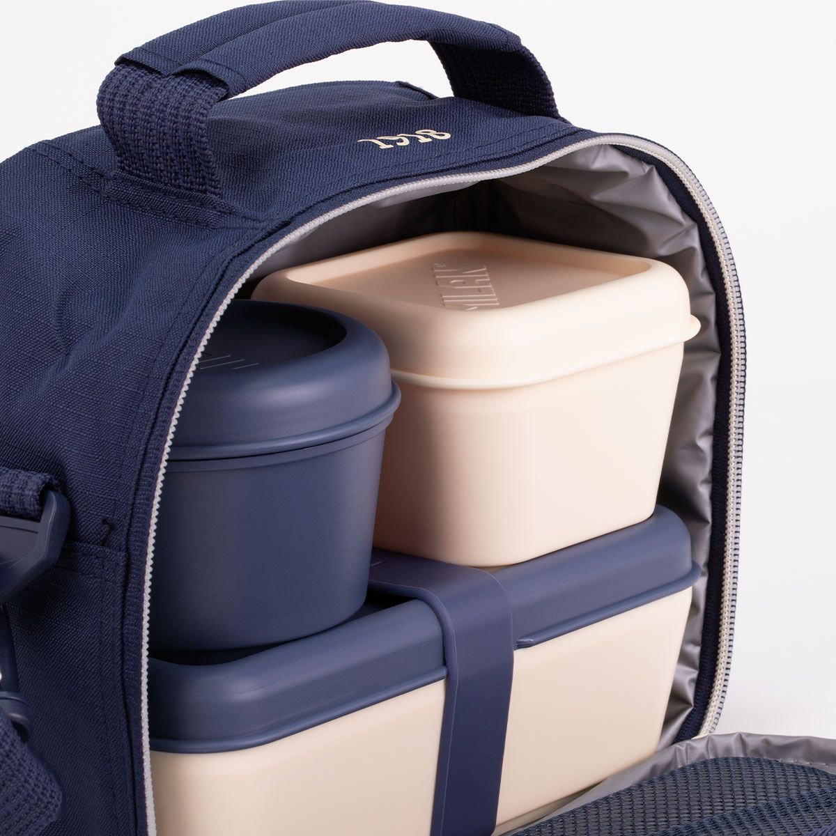 Milan Isothermal Food Bag (3.5 L) with 3 Lunch Boxes 430 Since 1918 Collection - Navy Blue