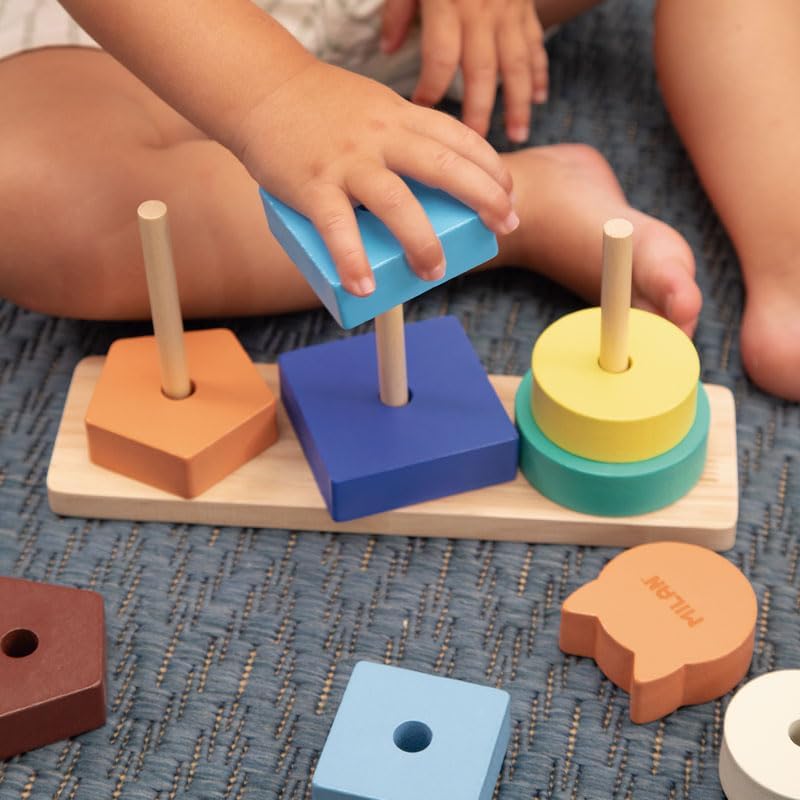 Milan Wooden Educational Toy Animal Tower