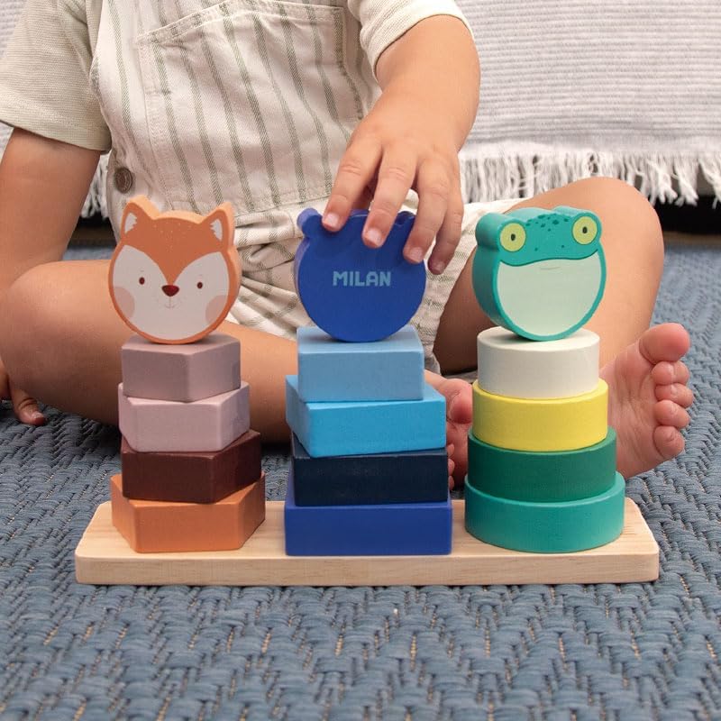 Milan Wooden Educational Toy Animal Tower