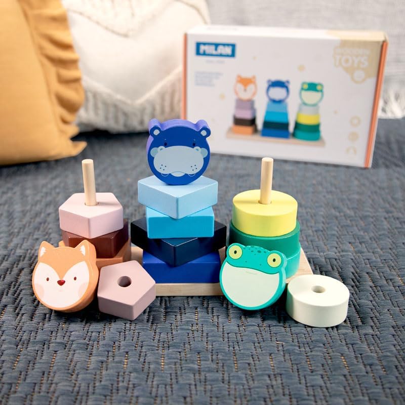 Milan Wooden Educational Toy Animal Tower
