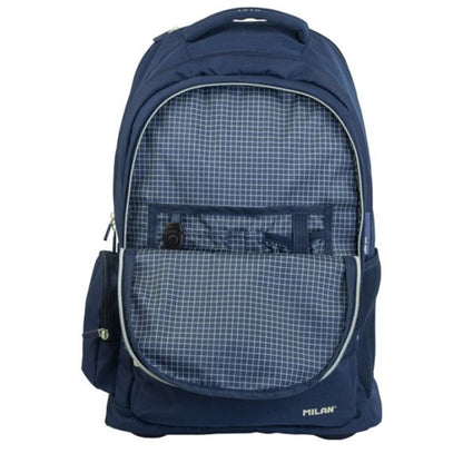 Milan 6-Zip Wheeled Backpack 25L – Navy Blue | 430 Collection | School Depot NZ