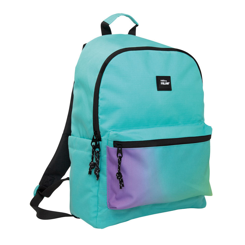 Milan Backpack 2 Zip 22L Sunset Series Turquoise – School Depot NZ