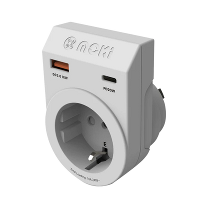 Moki Europe to AU/NZ Travel Adaptor PLUS | 20W USB-C PD