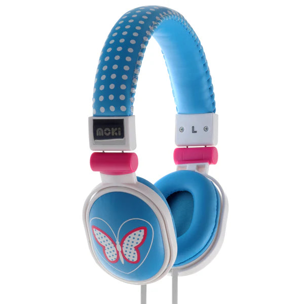 Moki Headphones for Kids Popper Butterfly