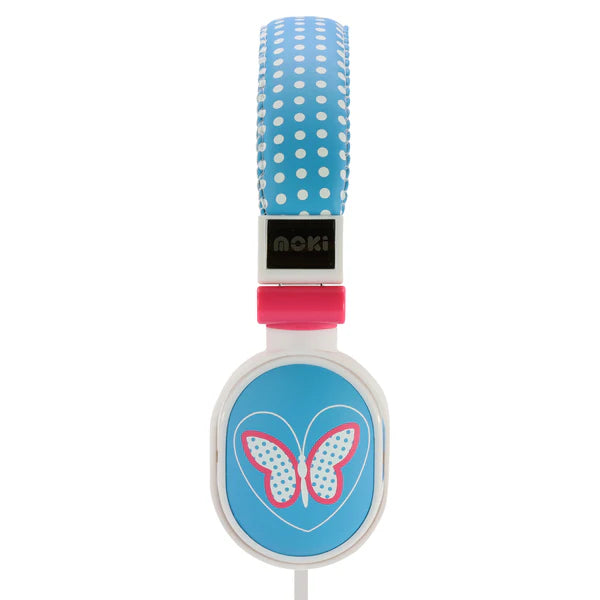 Moki Headphones for Kids Popper Butterfly