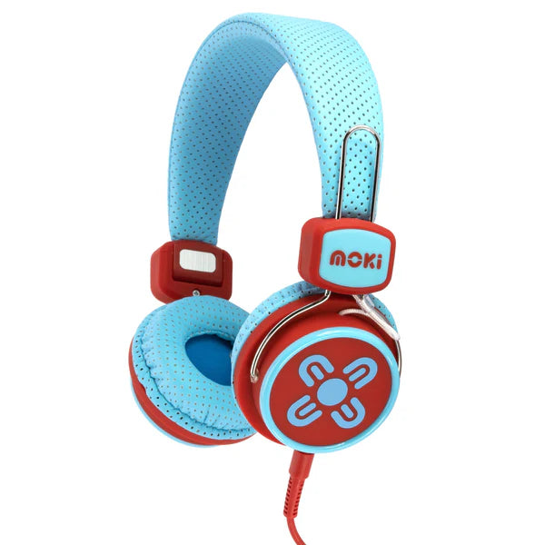Moki Headphones for Kids Volume Limited Blue & Red