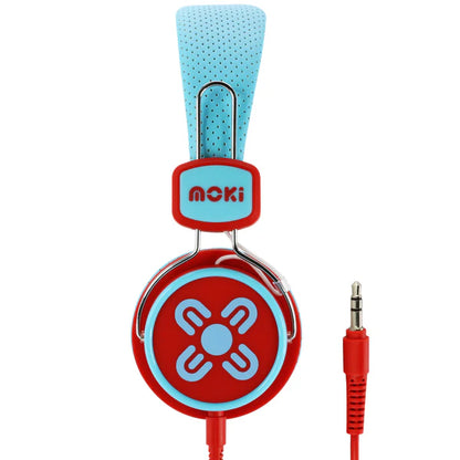 Moki Headphones for Kids Volume Limited Blue & Red