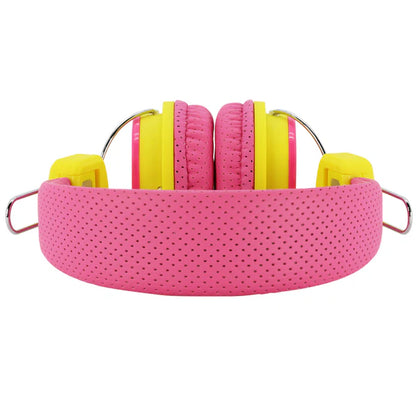 Moki Headphones for Kids Volume Limited Pink & Yellow