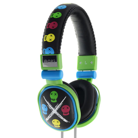 Moki Kids Headphones Popper Skull