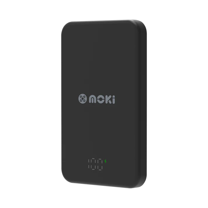 Moki Magnetic Wireless Power Bank 5000mAh – Portable Fast Charging with Magnetic Attachment