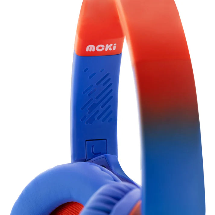Moki Mixi Kids Wireless Headphones Volume Limited 89dB Blue/Red