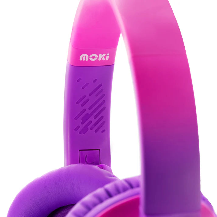 Moki Mixi Kids Wireless Headphones Volume Limited 89dB Pink/Purple