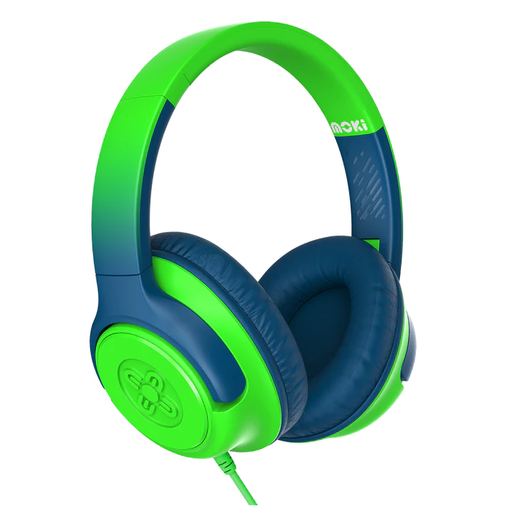 Moki Mixi Type-C Connect Wired Volume Limited Headphones Green-Blue