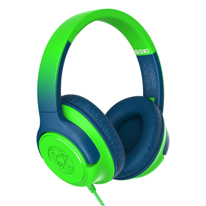 Moki Mixi Type-C Connect Wired Volume Limited Headphones Green-Blue
