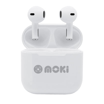MokiPods Mini Kids Earphones Bluetooth TWS Volume Limited White