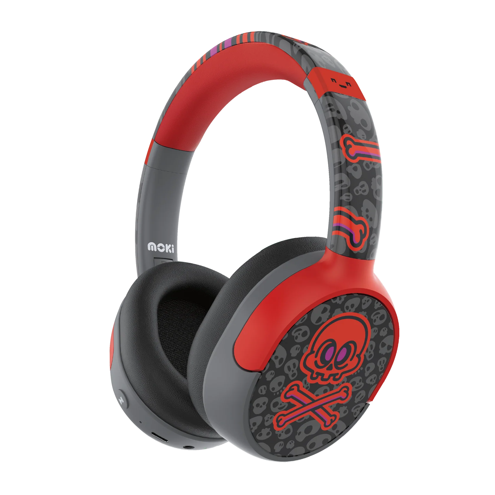 Moki Super Pop Wireless Headphones Skulls