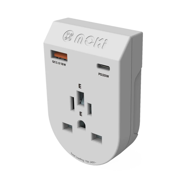 Moki Travel Adaptor PLUS – World (Excl. Europe) to AU/NZ - 20W USB-C PD