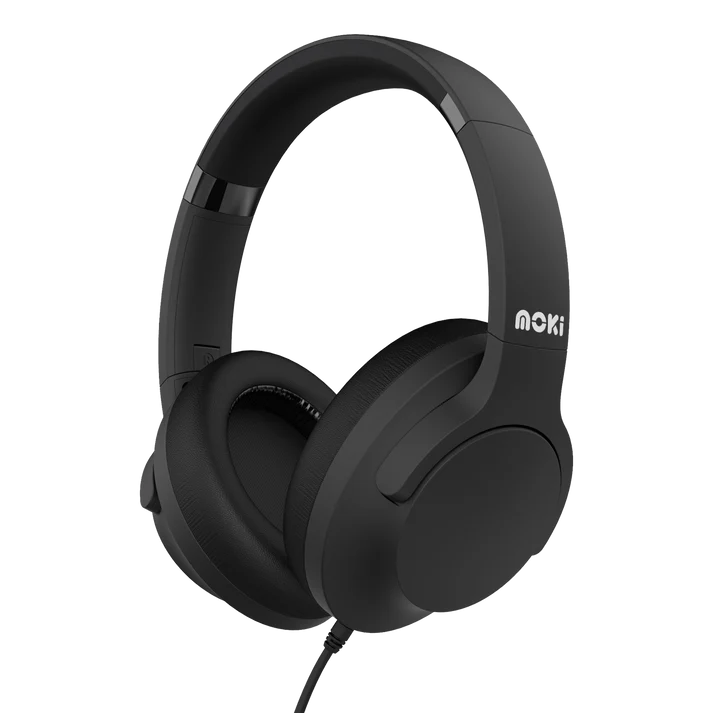 Moki Type-C Connect Headphones + Inline Mic & Control Black