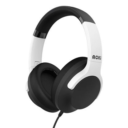 Moki Type-C Connect Headphones + Inline Mic & Control Black & White