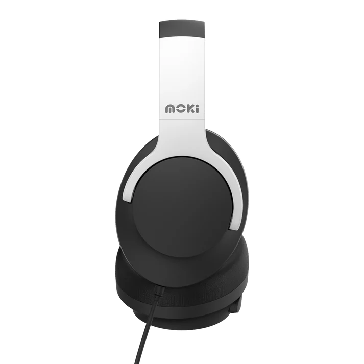 Moki Type-C Connect Headphones + Inline Mic & Control Black & White