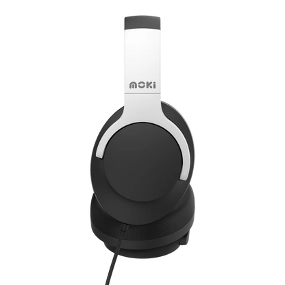 Moki Type-C Connect Headphones + Inline Mic & Control Black & White