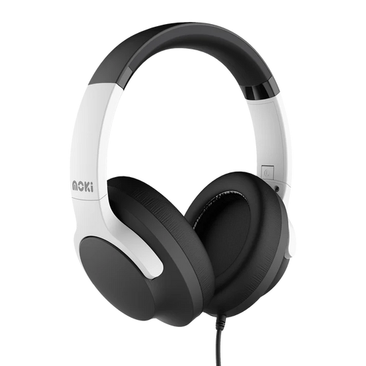 Moki Type-C Connect Headphones + Inline Mic & Control Black & White