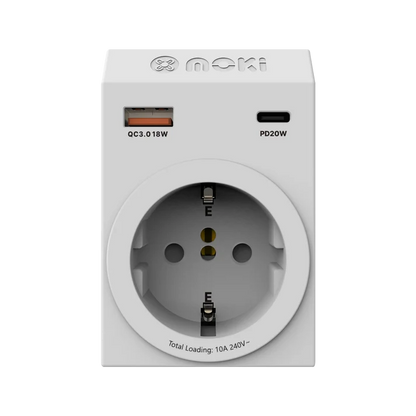 Moki Universal to AU/NZ Travel Adaptor PLUS | 20W USB-C