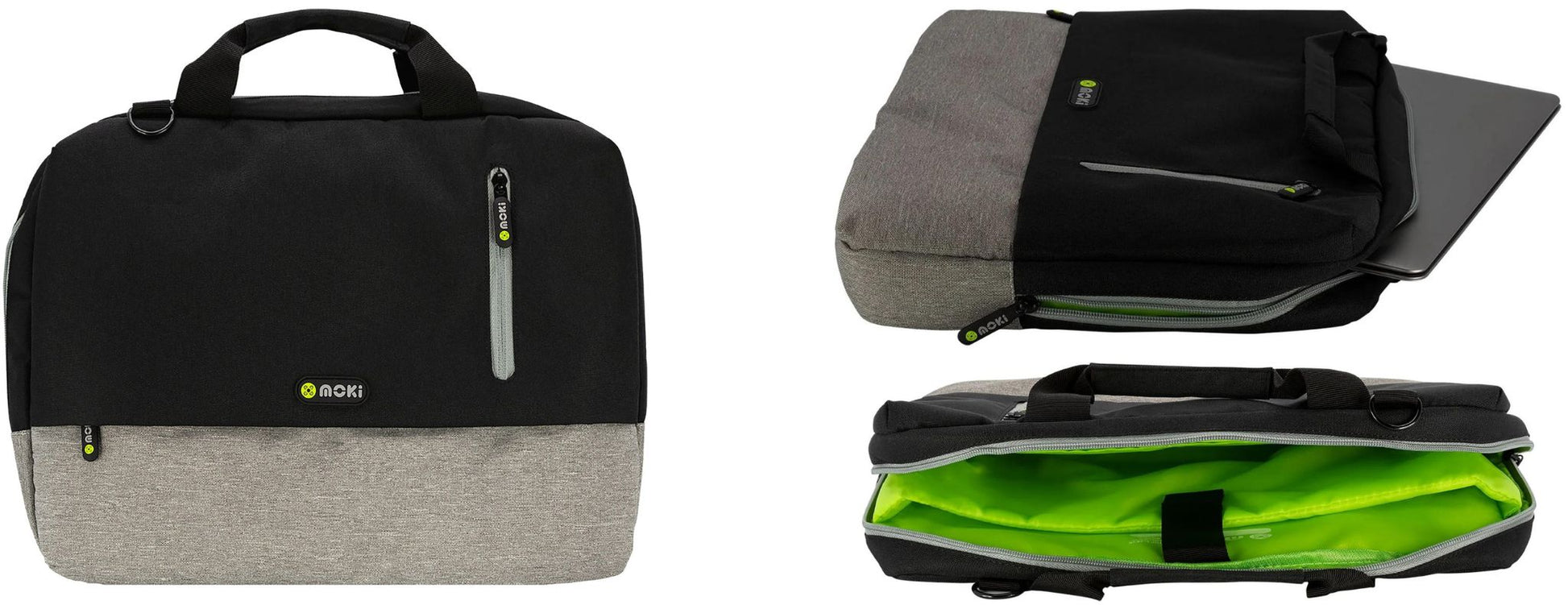 Moki Odyssey Laptop Carry Case Padded Black-Grey 15.6 Inch