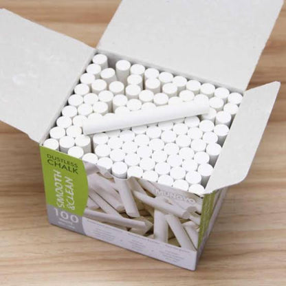 Mungyo Dustless White Chalk Sticks 100 Pack