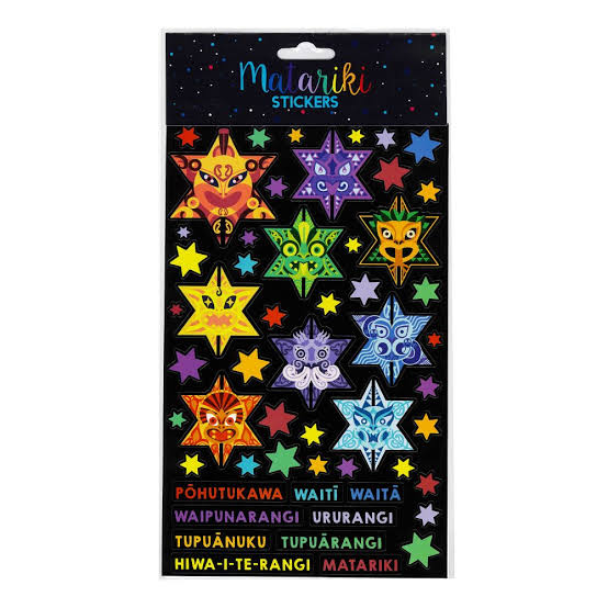 NZ Matariki cluster stickers featuring unique Matariki star designs for educational classroom and home decoration
