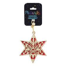 Decorative Matariki hanging star ornament for home display